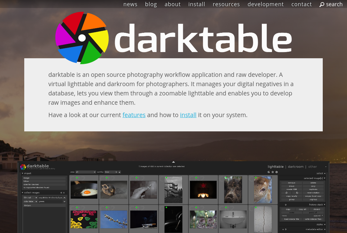 open source darktable for windows