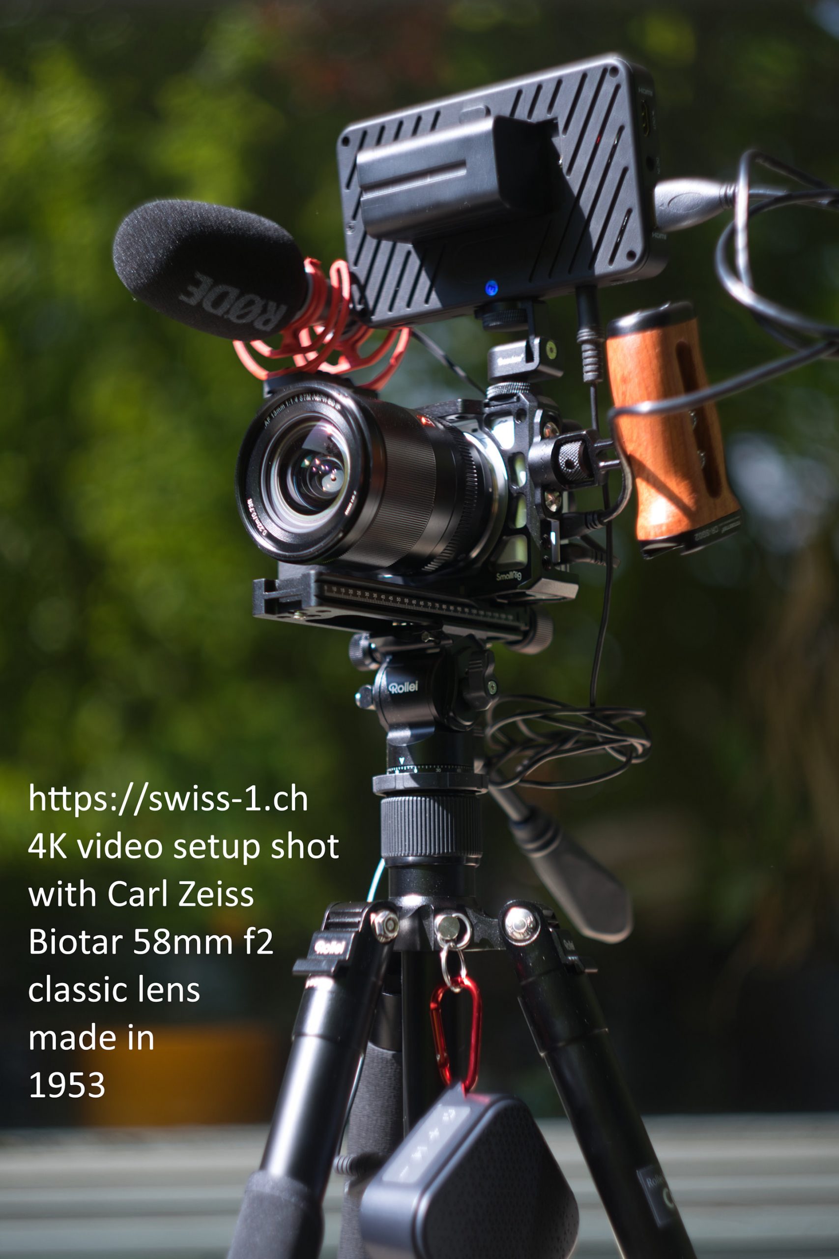 Viltrox 13mm f1.4 wide-angle lens ony a Sony a6100 APS-C camera in my 4K video setup, klick on image to enlarge